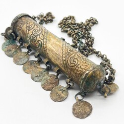 Osmanlı Dönemi Zincirli Gümüş Hamayıl (Cevşen) – Koleksiyonluk ParçaAOB2970 - Gökçekoleksiyon