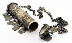 Osmanlı Dönemi Zincirli Gümüş Hamayıl (Cevşen) – Koleksiyonluk ParçaAOB2970 - 2