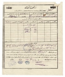 Osmanlı Dönemi Ziraat Bankası Makbuzu Damgalı MühürlüOSM5 - 3