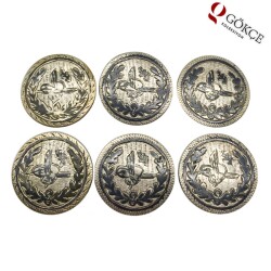 Osmanlı Gümüş Savatlı Düğme Takım MVT314 - Gökçekoleksiyon