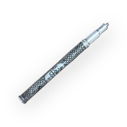 Osmanlı Gümüş Savatlı İnsialli Kalem AOB6061 - 4