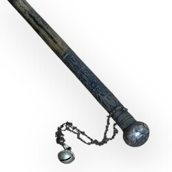 Osmanlı Gümüş Savatlı Kamçı AOB6097 - 5