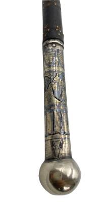 Osmanlı Gümüş Savatlı Kırbaç – 70 cm AOB2028 - 2