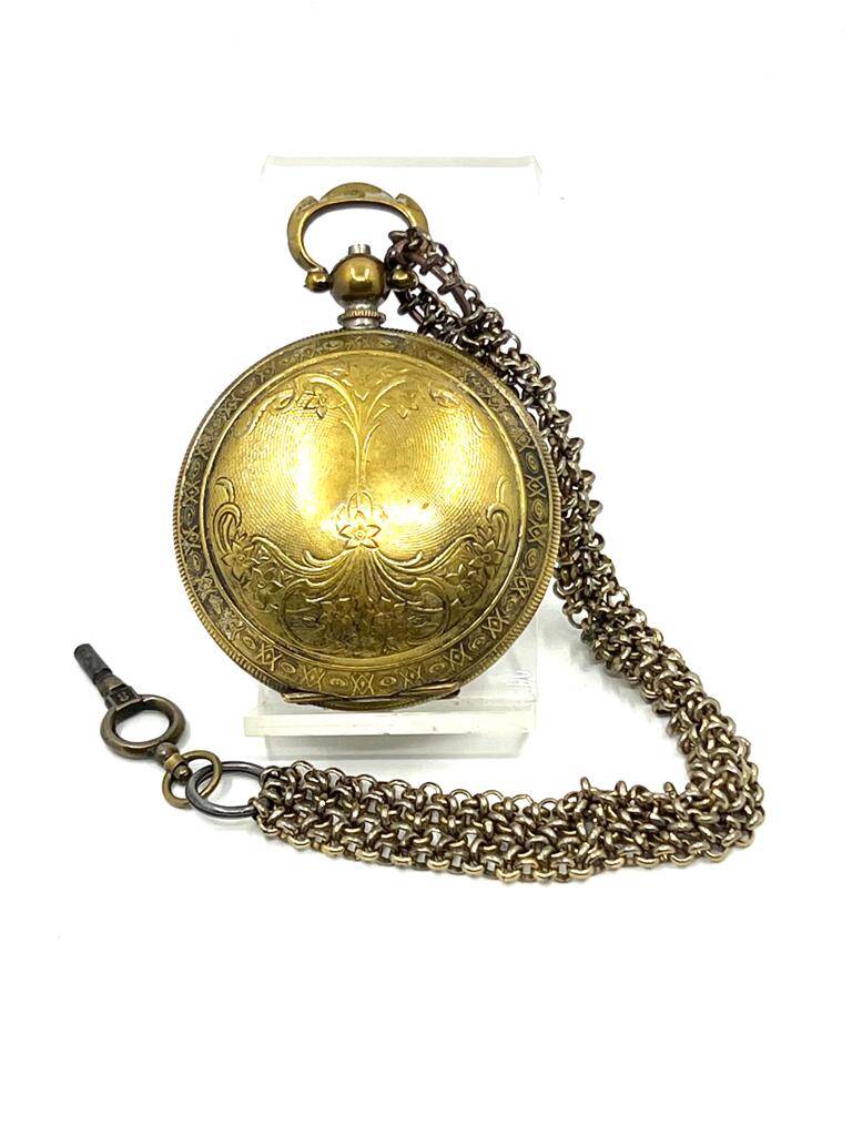 Osmanlı Kadran Anahtar Kurmalı Köstekli Cep Saati (#6.92) SAA313 - 5