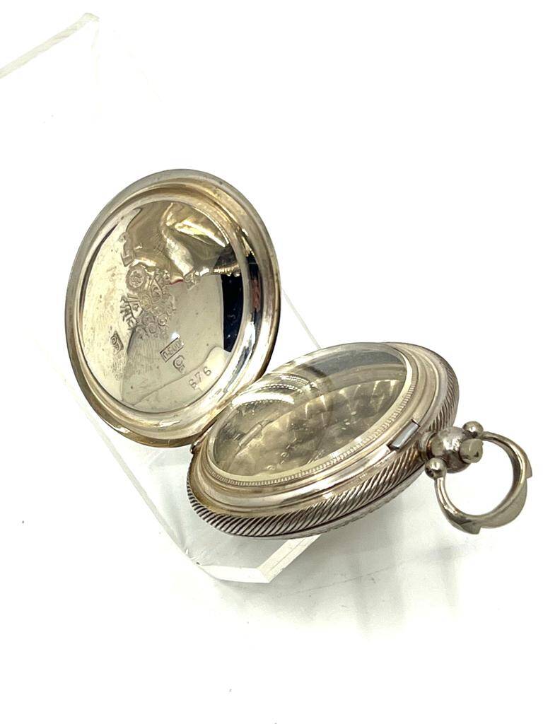 Osmanlı Kadran Anahtar Kurmalı Köstekli Gümüş Cep Saati – 44 mm | Çil Kondisyon (#1.20) SAA268 - 3