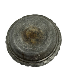 Osmanlı Kapaklı Bronz Sahan – 22 cm | Koleksiyonluk El İşçiliği Antika AOB3917 - 3