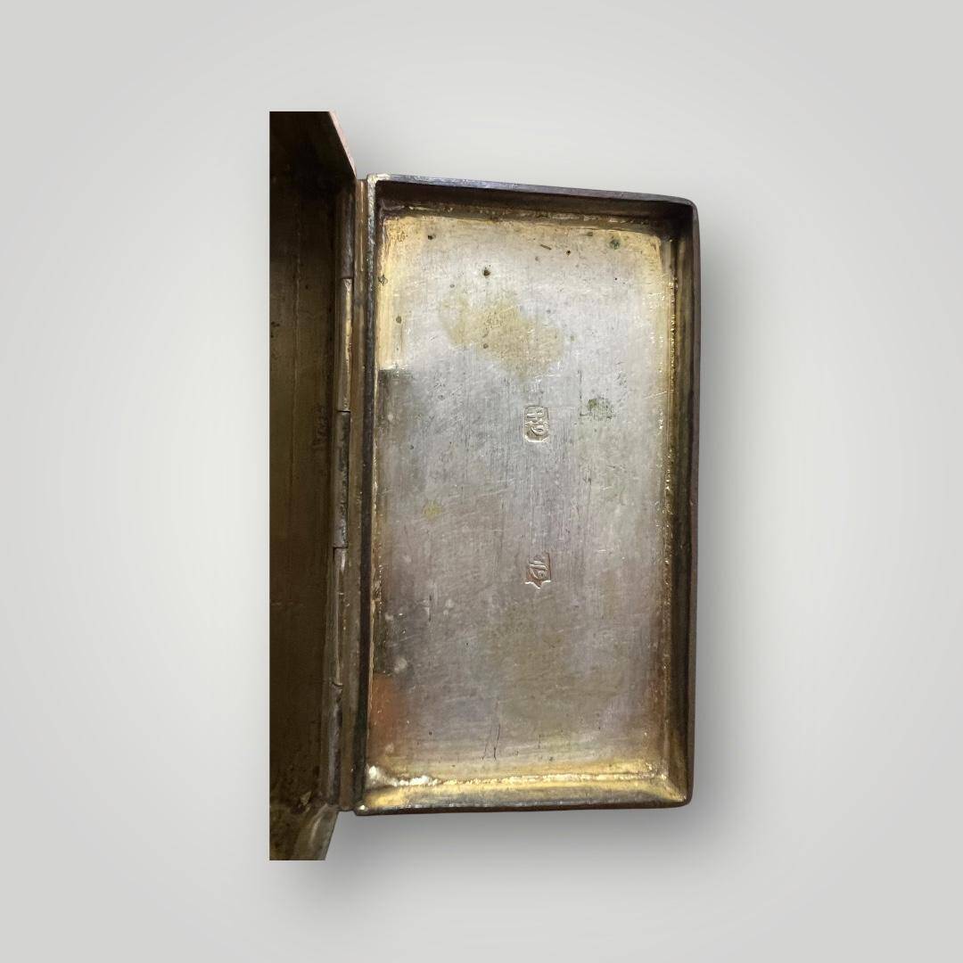 Osmanlı Tuğralı Gümüş Savatlı Van Damgalı Tütün Tabakası AOB6089 - 9