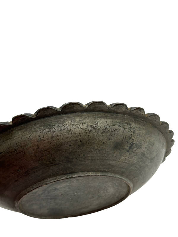 Osmanlı Yazılı Bakır Sahan ( Kapaksız ) AOB3930 - 2