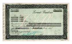 1930 Erken Cumhuriyet Dönemi TOKAT Ziraat Bankası Makbuz Senedi - Zelliç Biraderler Baskısı OSM163 - 