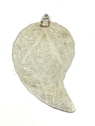 Osmanlıca Yazılı Gümüş Tılsım Armudiye AOB3705 - 1