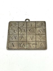 Osmanlıca Yazılı Gümüş Tılsım Armudiye AOB3709 - Gökçekoleksiyon
