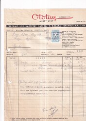 OTOTAY MÜESSESESİ AHMET ATAY .1954 FATURA - Gökçekoleksiyon