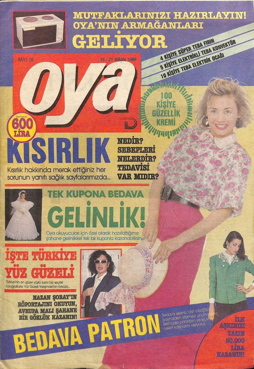 Oya Magazin Dergisi 15-21 Nisan 1989 Sayı : 16 - Orhan Gencebay'a Böyle Taht Yaraşır NDR101452 - 1