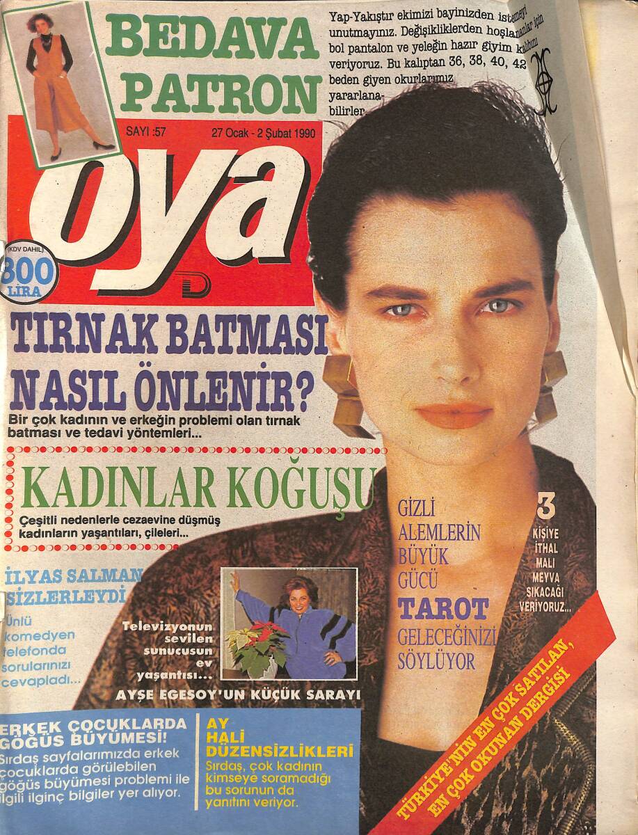 Oya Magazin Dergisi 27 Ocak-2 Şubat 1990 Sayı : 57 - Cengiz Kurtoğlu'nun Çıkardığı Son Kaseti Rekor Kırdı NDR101418 - 1