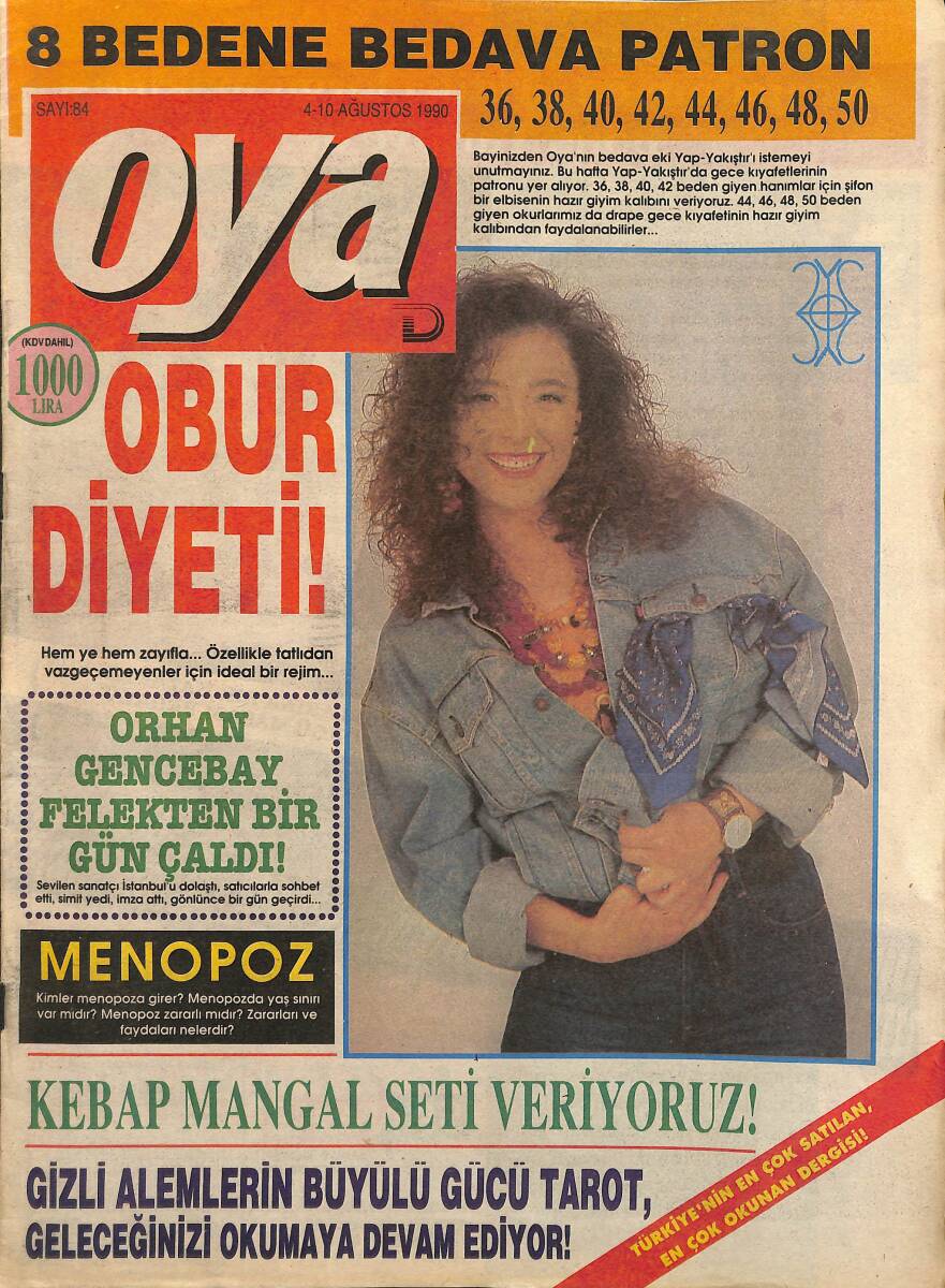Oya Magazin Dergisi 4-10 Ağustos 1990 Sayı : 84 - Orhan Gencebay Felekten Bir Gün Çaldı ! NDR101446 - 1