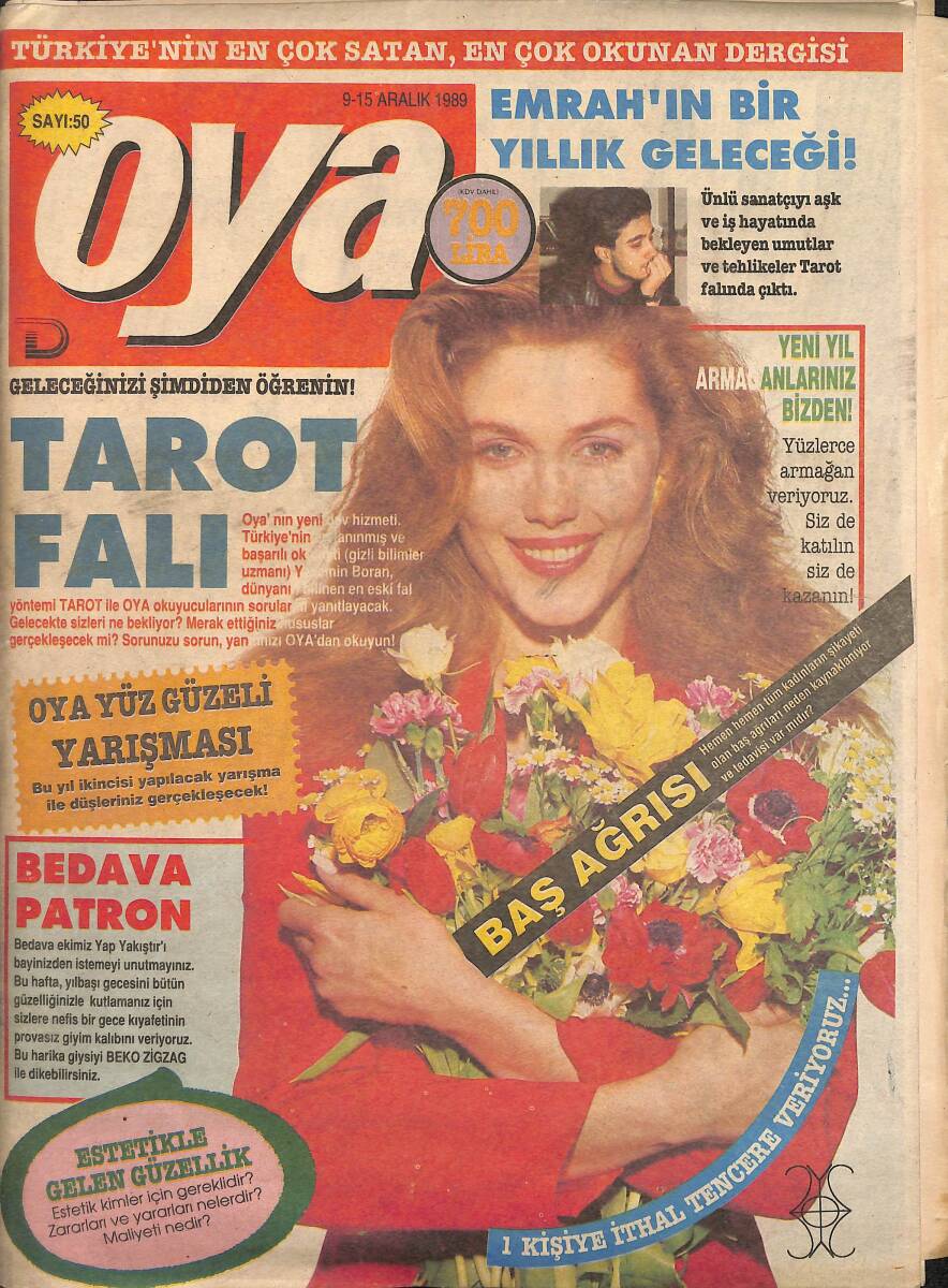 Oya Magazin Dergisi 9-15 Aralık 1989 Sayı : 50 - Küçük Emrah İşte Ve Aşkta Çok Başarılı Olacak NDR101417 - 1