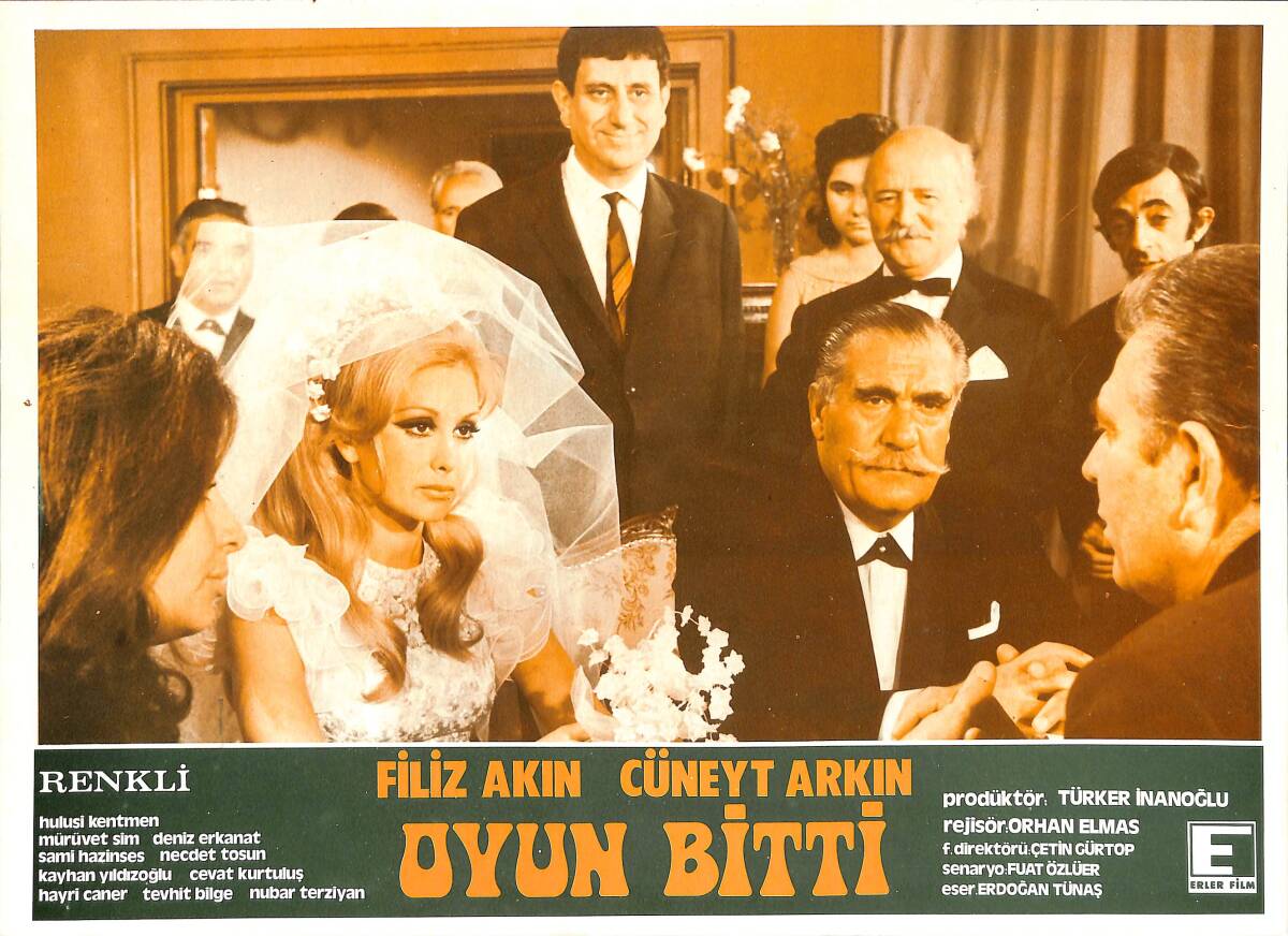 Oyun Bitti Filmi Lobi Kartı - Cüneyt Arkın - Filiz Akın KRT23572 - 1