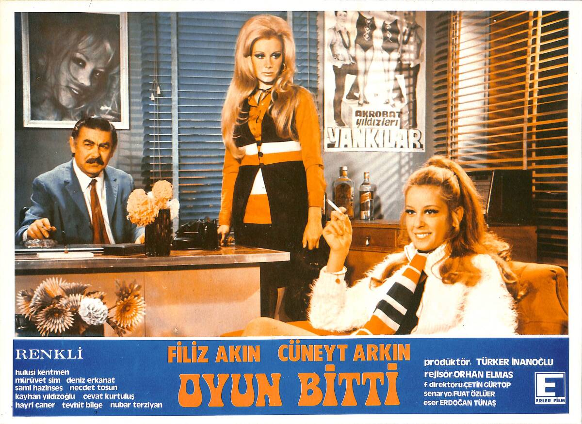 Oyun Bitti Filmi Lobi Kartı - Cüneyt Arkın - Filiz Akın KRT23574 - 1
