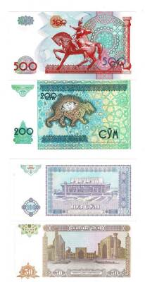 Özbekistan 50100200500 Som 199419971999 - ÇİL YKP7609 - 2