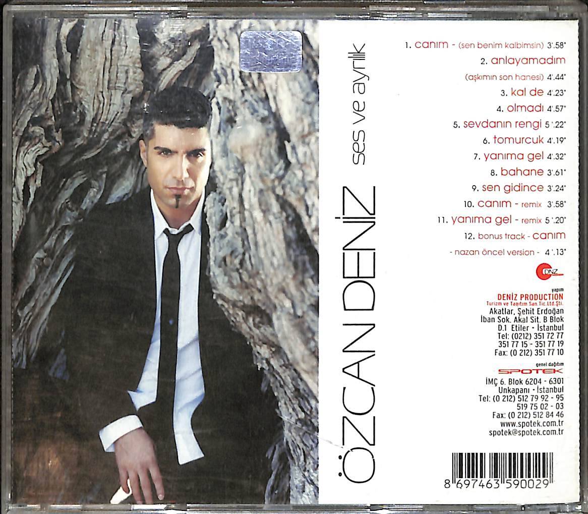 Özcan Deniz - Ses Ve Ayrılık CD (İkinci El) CD5648 - 2