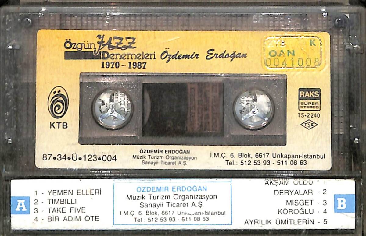Özdemir Erdoğan - Özgün Jazz Denemeleri 1970- 1987 (İkinci El) KST28724 - 2