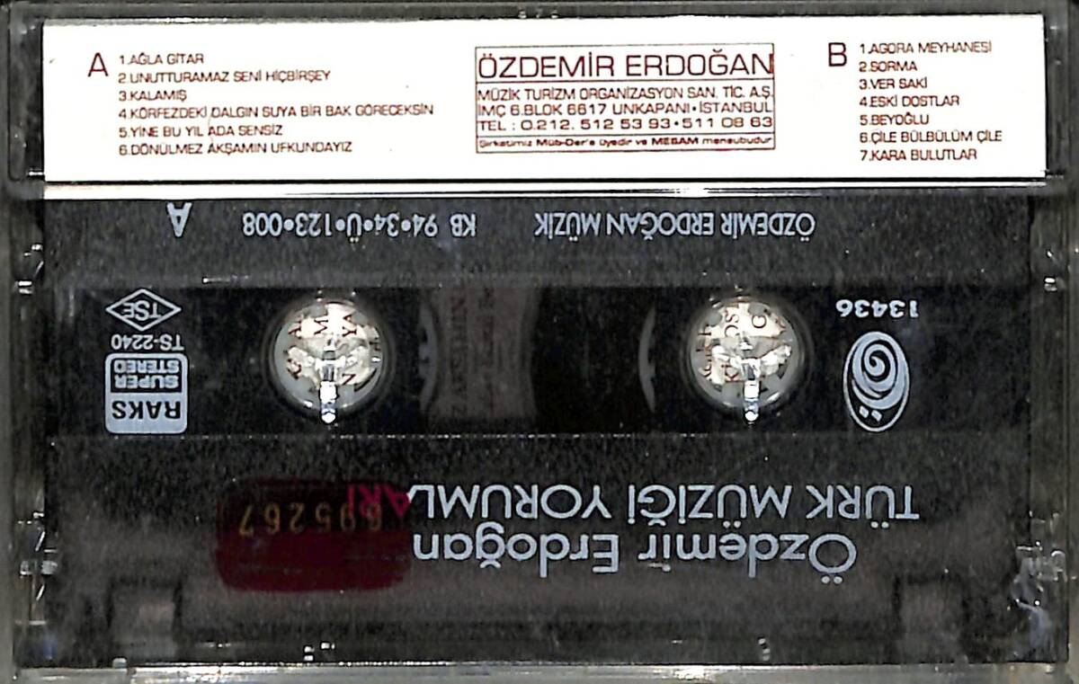 Özdemir Erdoğan - Türk Müziği Yorumları Orijinal Kaset (İkinci El) * Kırmızı Bandrol * KST30567 - 2