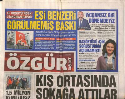 Özgür Düşünce Gazetesi 25 Şubat 2016 - B Planı Suriyenin Parçalanması - Celine Dion Eşi İçin Sahnede Gözyaşı Döktü GZ125536 - 1