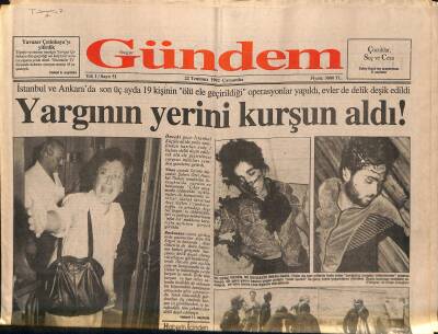 Özgür Gündem Gazetesi 22 Temmuz 1992 - Saddamın Öldürüldüğü İddia Edildi GZ119214 - 1
