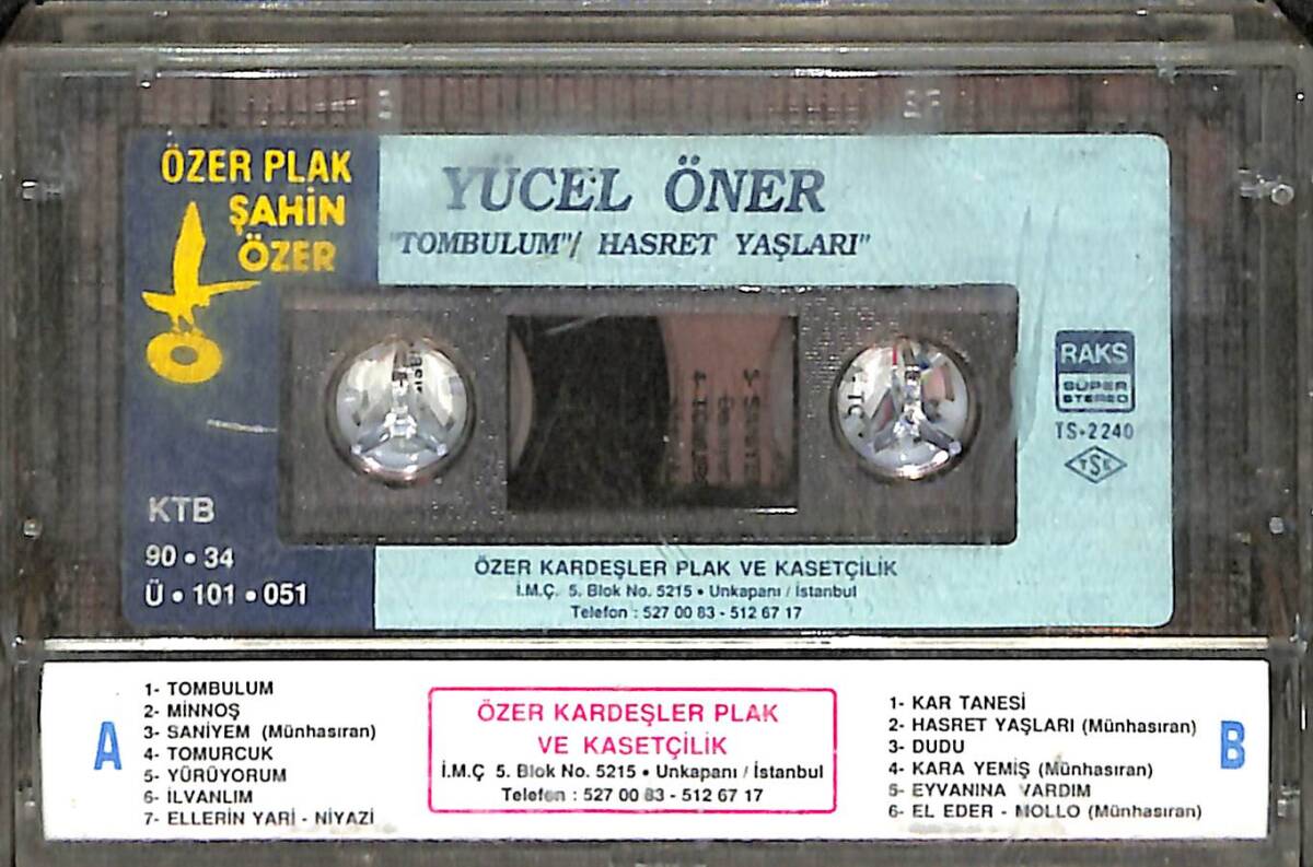 Yücel Öner - Tombulum / Hasret Yaşları KST26159 - 2