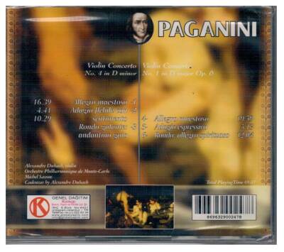 Paganini - Violin Concerto No.4 in Minor,No.1 in D Major CD Müzik (Sıfır Ürün) CD10 - 4