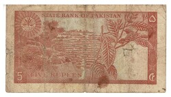 Pakistan 5 Rupi 1964 Temiz YKP3388 - 2