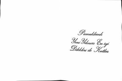 Pamukbank Yılbaşı Yeni Yıl Yaldızlı Açılır Kapak Kartpostal KRT19529 - 2