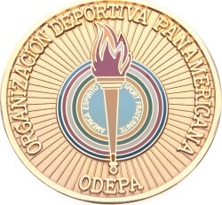 Panamerikan Spor Organizasyonu (1948-1988) 40.Yılı Altın Kaplama Hatıra Madalyon MVM2079 - 3