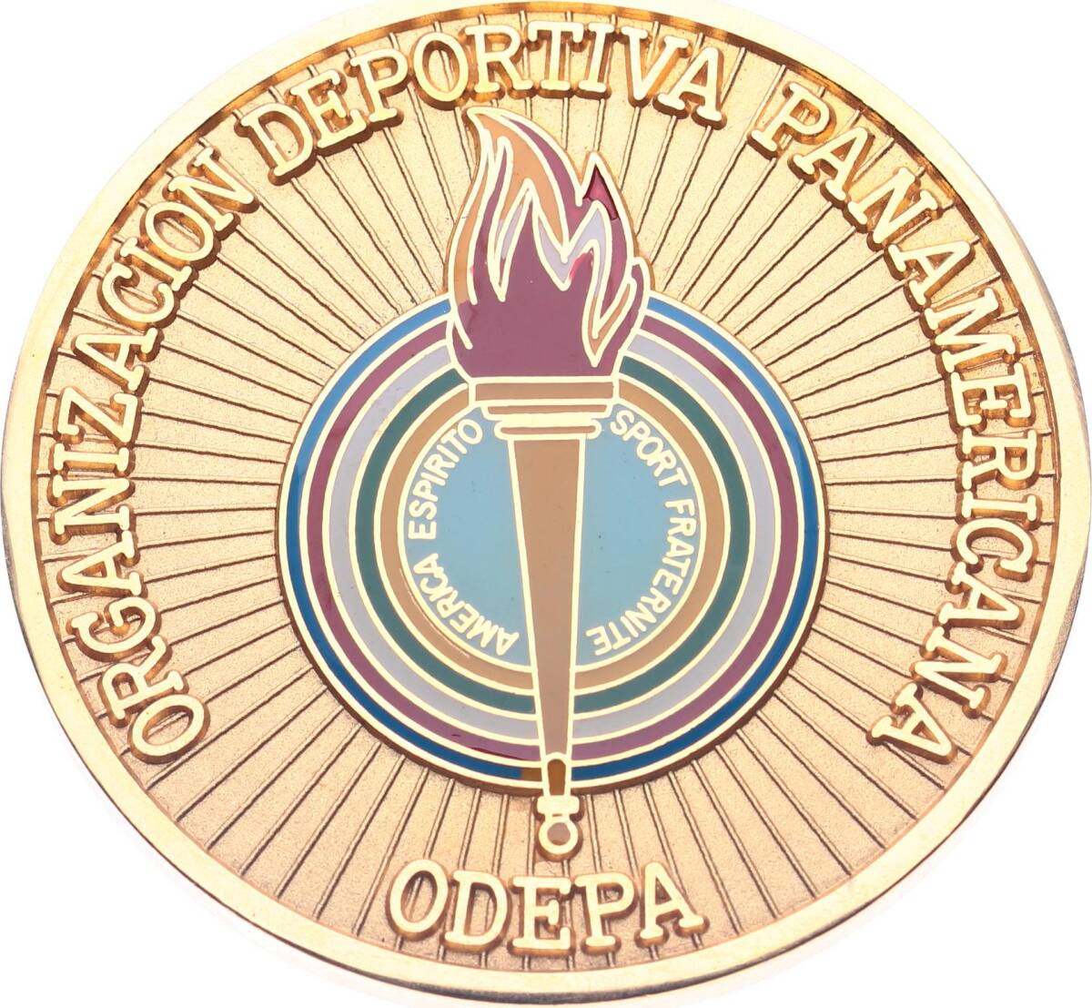 Panamerikan Spor Organizasyonu (1948-1988) 40.Yılı Altın Kaplama Hatıra Madalyon MVM2079 - 3