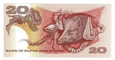 Papua Yeni Gine 20 Kina 1989-2001 ÇİL * P-10c* YKP6109 - 2