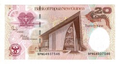 Papua Yeni Gine 20 Kina 2008 ÇİL YKP8130 - Gökçekoleksiyon