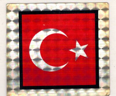 Parıltılı Türk Bayrağı Sticker AKS1474 - 1