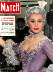 Paris Match 27 Mars 1954 - KAPAK Martine Carol DRG580 - Gökçekoleksiyon