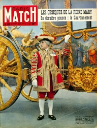 Paris Match Du 4 - 11 Avril - Kraliçe Mary, - Son düşüncesi Taç Giyme Töreni NDR84397 - Gökçekoleksiyon