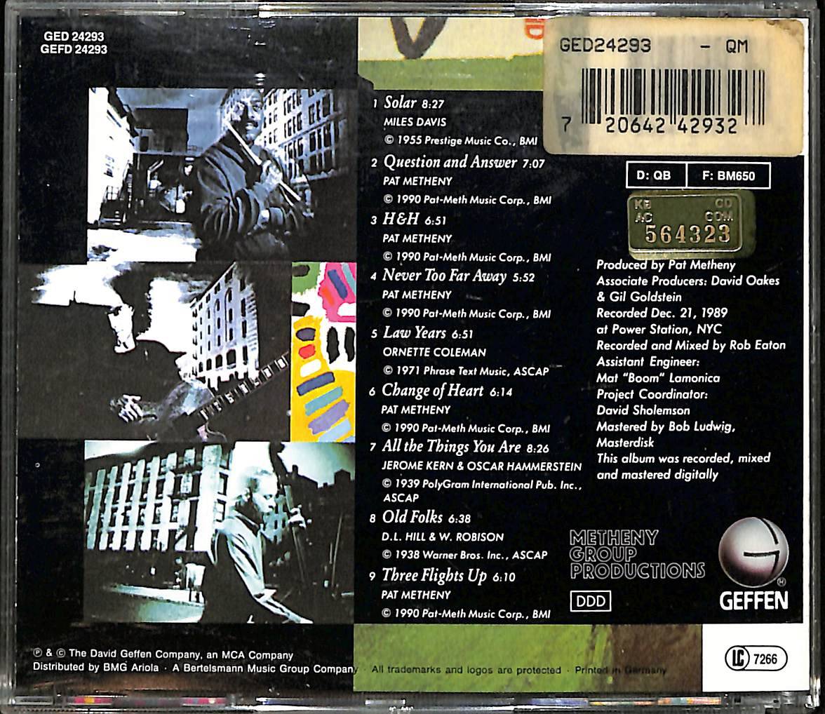 Pat Metheny / Dave Holland & Roy Haynes ‎– Question And Answer CD (İkinci El) CD5306 - 2
