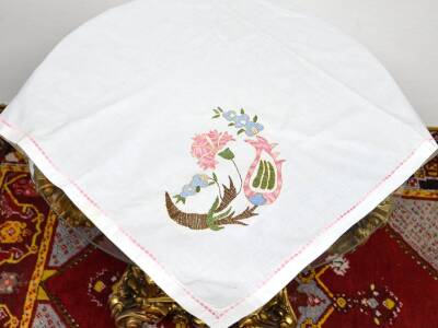 Patiska Kumaş Sarma İşi Nakışlı Örtü AOB1209 (N) - 3