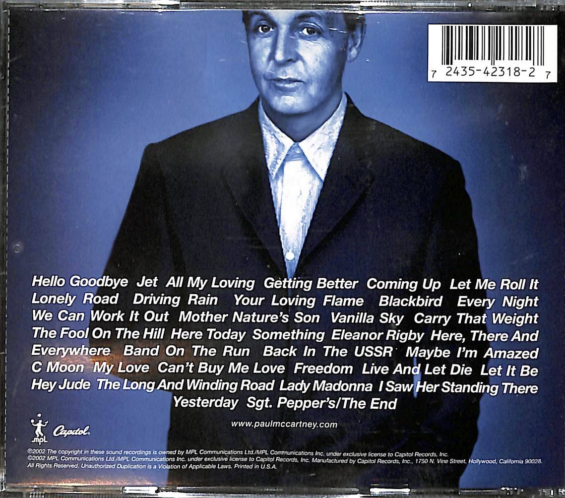 Paul Mc Cartney - Back in The u.s. Live 2002 CD (İkinci El) CD4136 - 2