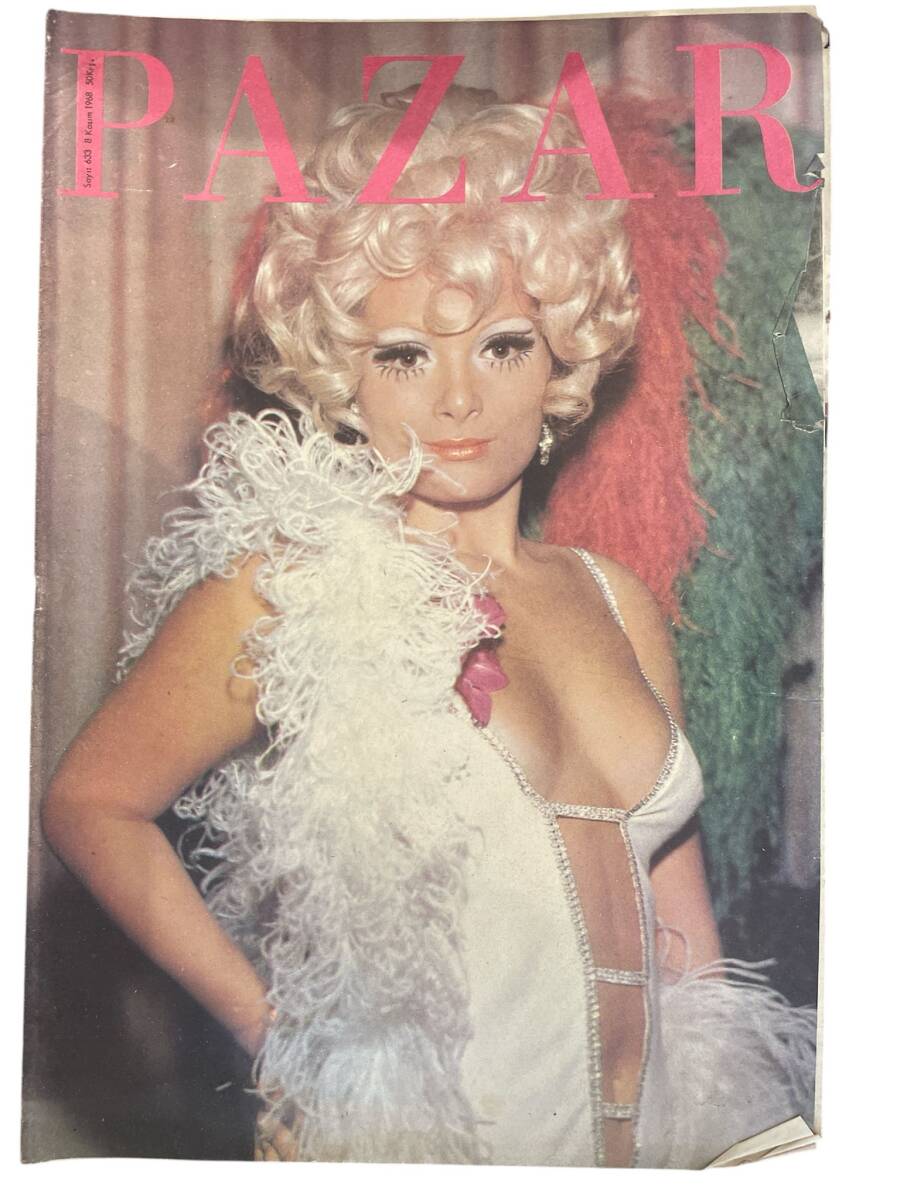 Pazar Dergisi 8 Kasım 1968 Sayı:633 - Semiramis Pekkan - Zeki Müren - Gönül Yazar - Selma Güneri - Hülya Koçyiğit - Filiz Akın NDR93362 - 1