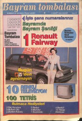 Pazar Dergisi Bayram Tombalası 13 Mart 1994 Sayı: 8 NDR101909 - Gökçekoleksiyon