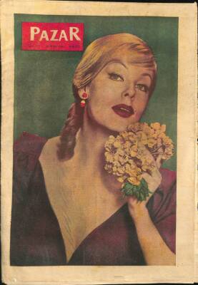 Pazar Dergisi Sayı 172 10 Ocak 1960 - Kapak Arlene Dahl - Genç Kızların Kalbini Fetheden Aktör, Alain Delon - Ekrem Bora NDR68063 - 1
