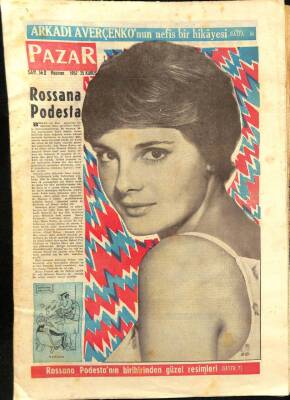 Pazar Dergisi Sayı 36 2 Haziran 1957 - Kapak Rossana Podesta - Gary Cooper ve Clark Gable NDR68075 - 1