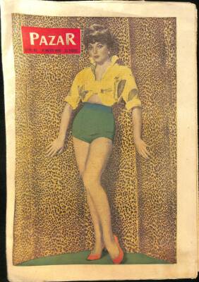Pazar Dergisi Sayı 85 - 11 Mayıs 1958 - Kapak Joan Collins - Mala Powers - Mara Corday - Robert Stack NDR68070 - 1