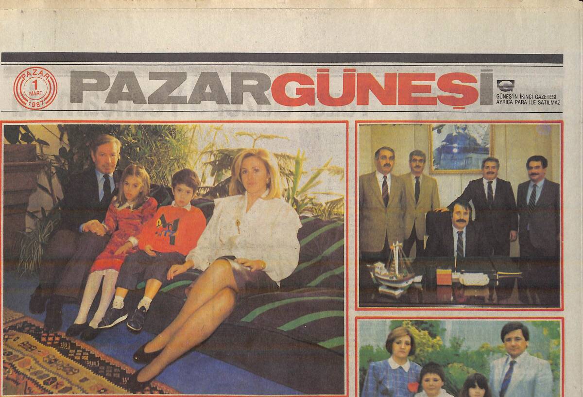 Pazar Güneşi Gazetesi 1 Mart 1987 - Liz'in Evliliği Suya Düştü - Taze Güzel Yeşilçam'da - Madonna Kocasının Peşinde GZ156149 - 1