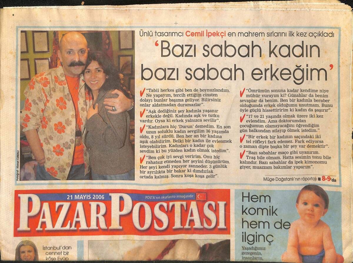 Pazar Postası 21 Mayıs 2006 - İstanbul'da ki Cezayir - Kalpteki Üfürüm Kabus Olmasın GZ154626 - 1