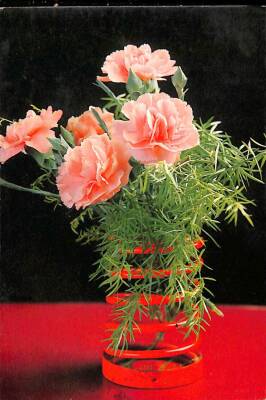 Pembe Çiçek Temalı Kartpostal KRT14042 - 1